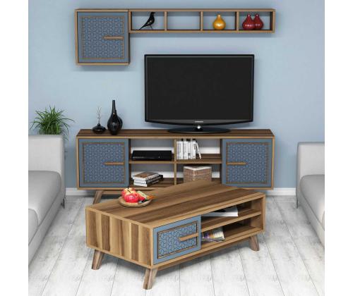 Ayla - Walnut, Blue