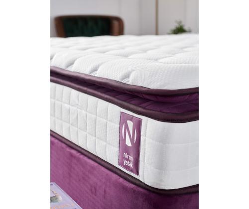 Purple 140x200 cm Double Size Padded Soft Mattress