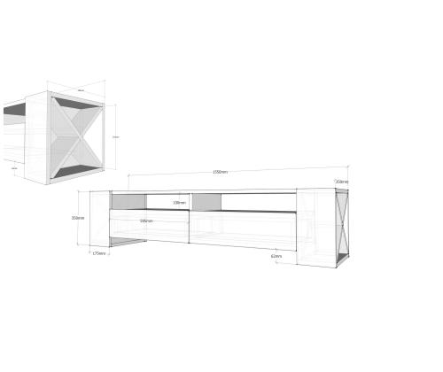 TV laud Sosruko - White