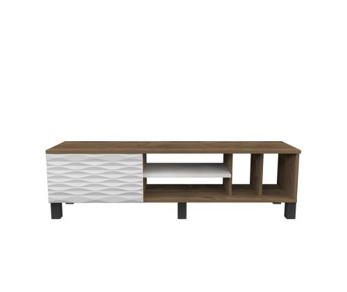 TV laud Olyo - Walnut, White