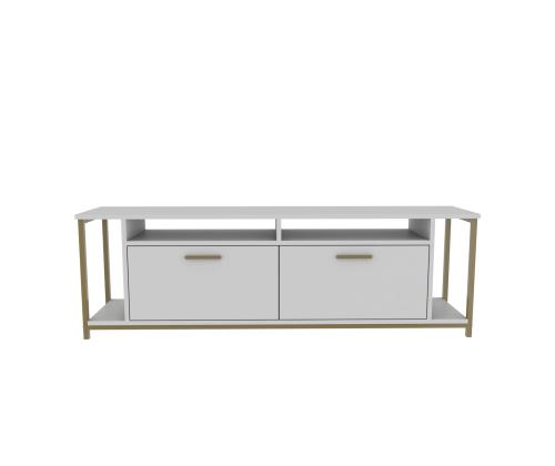 TV laud Omar - White, Gold