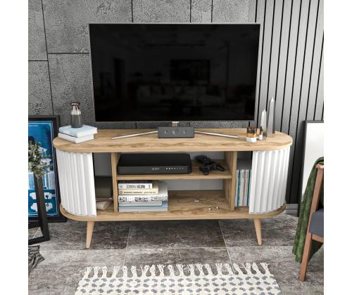 TV laud Stor - Oud Oak, White