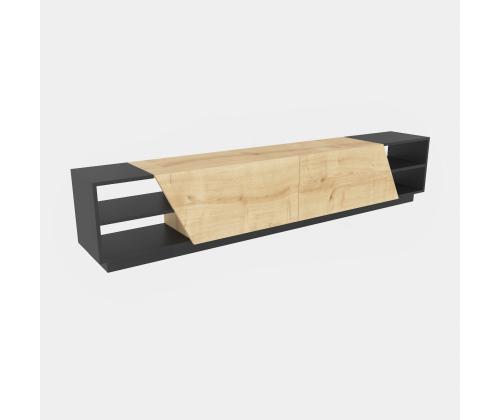 TV laud Rhodes - Anthracite, Oak