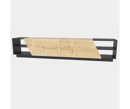 TV laud Rhodes - Anthracite, Oak