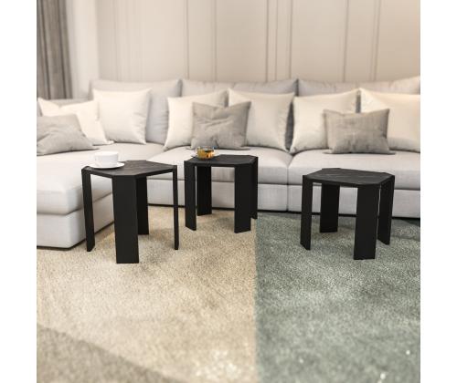 Kohvilaud Lori - Black, Marble