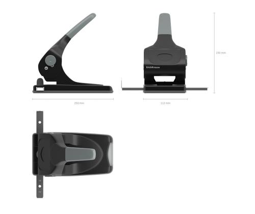 Augulööja auguraud ERICH KRAUSE Elegance 70 lehte metallist must