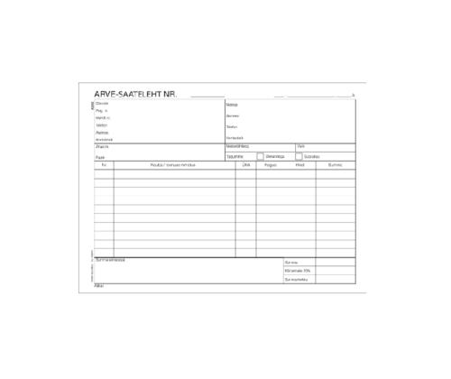 Blankett Arve-saateleht A5 laiuti, 100 lehte isekopeeruv CFB