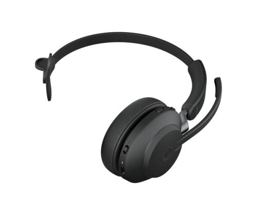 Jabra Evolve2 65 MS Mono Link390a Wireless Headset, Bluetooth, USB-A, Black