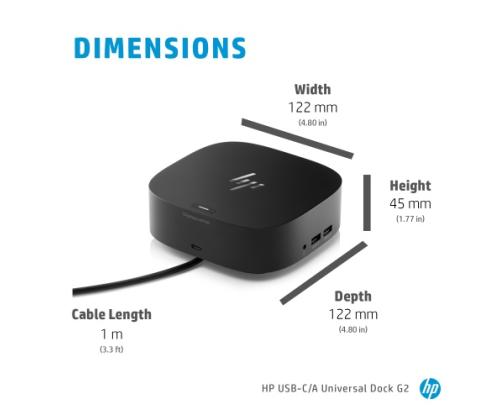 HP USB-C Dock G5 (26D32AA) Docking station, Black