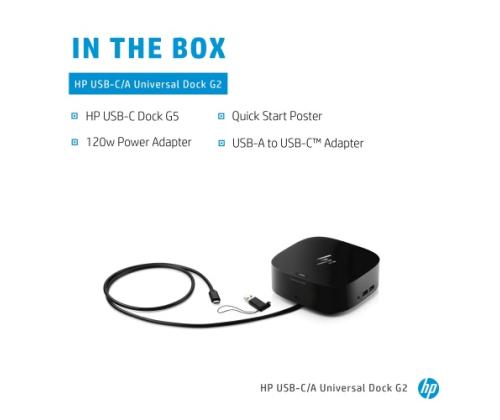 HP USB-C Dock G5 (26D32AA) Docking station, Black