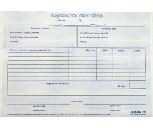 Sąskaita faktūra, A5, 2x50  0720-042