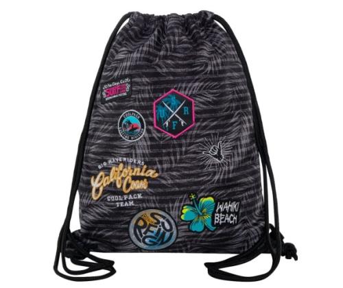 Gymsack Coolpack Sprint Sprint Badges Girls Grey