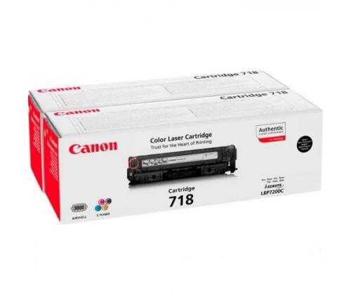 Canon Cartridge 718 Black Twin Pack (2662B005) (2662B017) x2