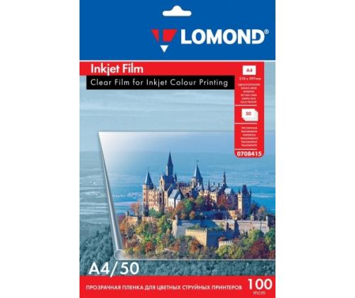 Lomond PET Film for inkjet printers Clear A4, 50 sheets