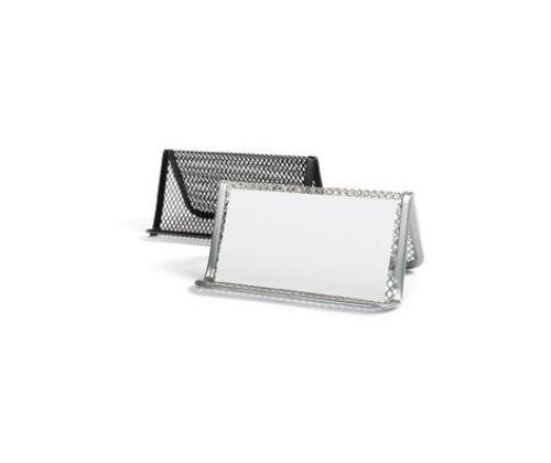Business stand Forpus, silver, 1 compartment, perforated metal