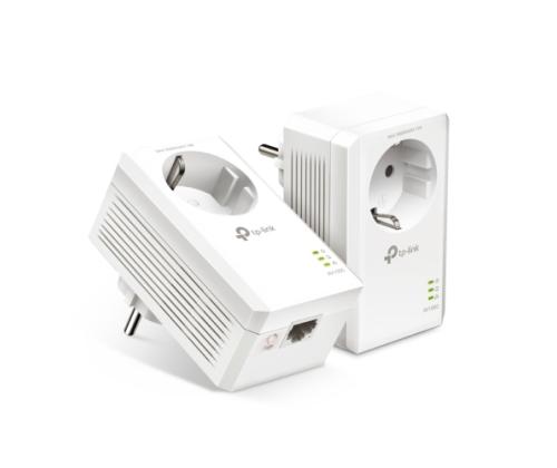 TP-Link TL-PA7017P KIT AV1000 Gigabit Passthrough Powerline Starter Kit Ethernet Adapter Kit