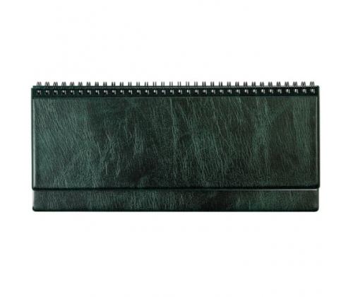 Horizontal table calendar Memo PVC 2026m. Green