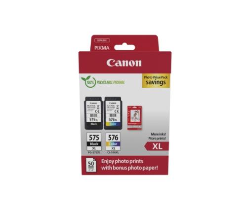 Canon PG-575XL/CL-576XL (5437C006) Photo value pack Ink Cartridge Multipack, BK/CMY