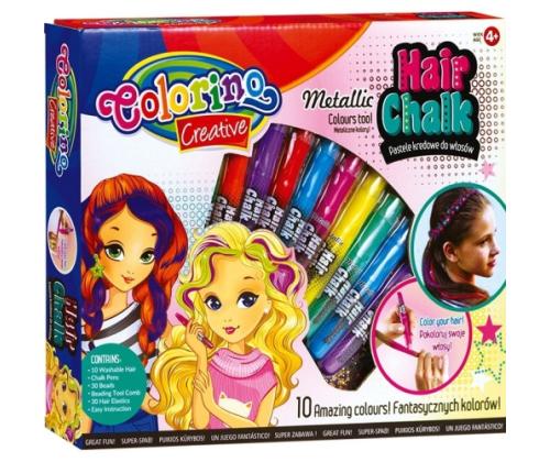 Colorino Creative Hair chalk set 10 colours mix