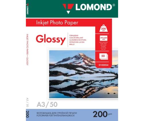 Lomond Photo Inkjet Paper Glossy 200 g/m2 A3, 50 sheets