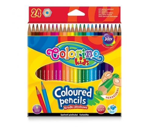 Colorino Kids Hexagonal coloured pencils 24 colours
