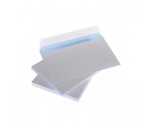 Envelopes with stripe C6 114x162 mm, white 75g x 50 pcs