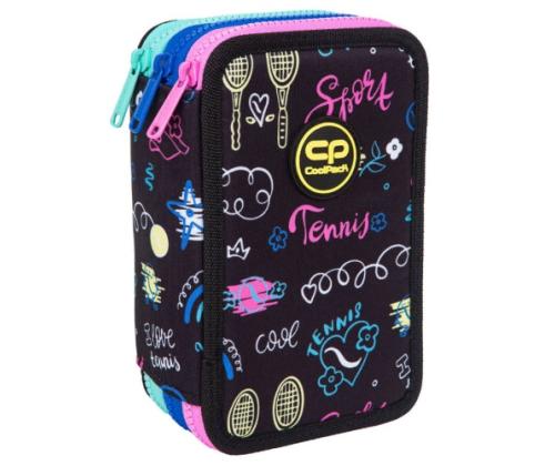 Triple decker pencil case with equipment CoolPack Jumper 3 TENNIS STAR