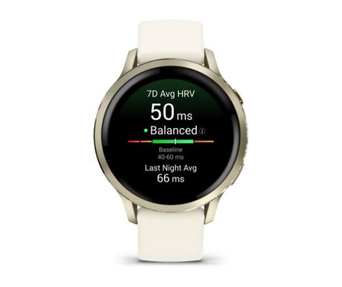 Garmin Venu 4 Smart Watch 41 mm Lunar Gold / Bone Silicone Band