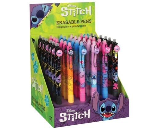 Retractable rubberised erasable pen CoolPack Disney Stitch Black