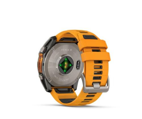Garmin Fenix 8 Smart Watch 51 mm AMOLED Sapphire,Titanium,Spark orange/Graphite silicone band