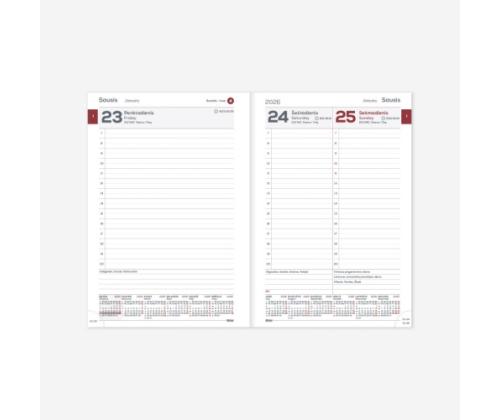 Planning notebook calendar 2026 A5 burgundy