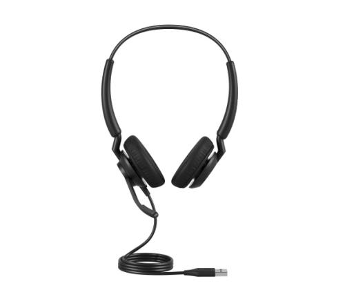 Jabra Engage 40 MS Stereo Inline Link Wired Headset, USB-C/USB-A, Black