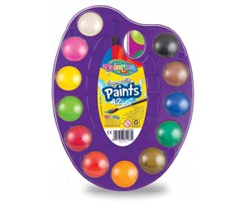 Colorino Kids Water colours palette 12 colours