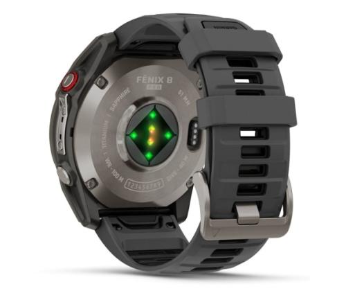 Garmin Fenix 8 Pro Smart Watch 51 mm AMOLED Sapphire, Titanium, Graphite/Black silicone band