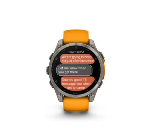 Garmin Fenix 8 Smart Watch 47 mm AMOLED Sapphire,Titanium,Spark orange/Graphite silicone band