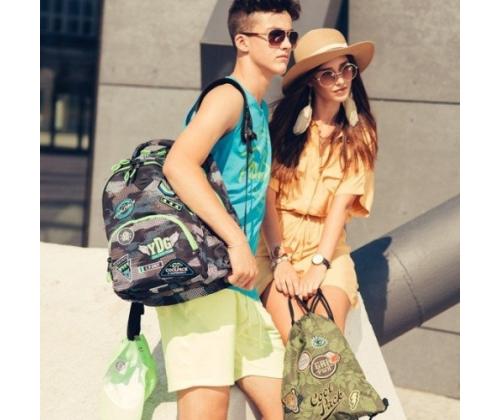 Gymsack Coolpack Sprint Sprint Badges Girls Grey