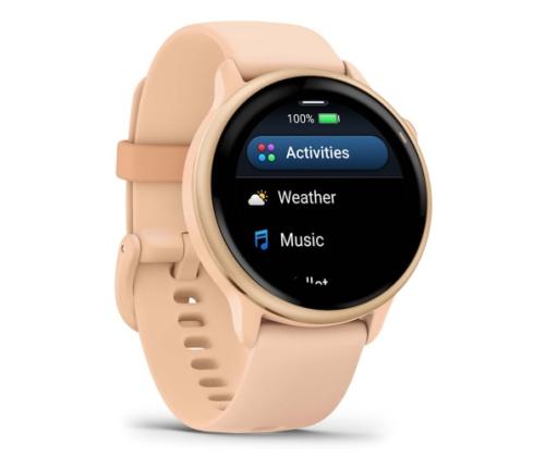 Garmin Vivoactive 6 Smart Watch 30.4 Metallic Pink Dawn with Pink Dawn Band