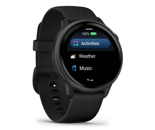 Garmin Vivoactive 6 Smart Watch 30.4 mm Slate with Black Band