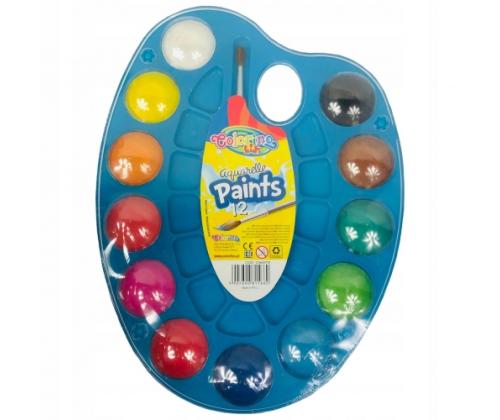 Colorino Kids Water colours palette 12 colours