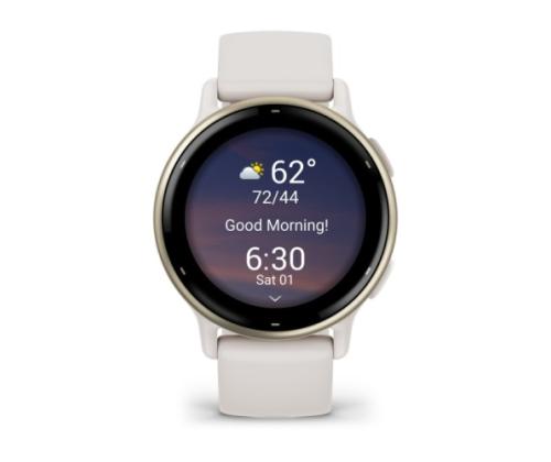 Garmin Vivoactive 5 Smart Watch 30.4 mm Cream Gold Aluminum, Ivory Case and Silicone Band