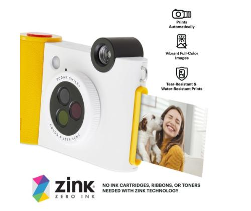 Kodak SMILE+ Instant Print Camera, 2x3'', White