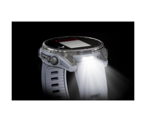 Garmin Fenix 8 Smart Watch 43 mm AMOLED Silver with Whitestone silicone band