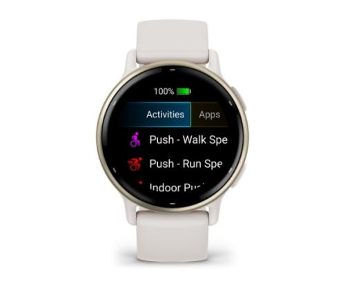 Garmin Vivoactive 5 Smart Watch 30.4 mm Cream Gold Aluminum, Ivory Case and Silicone Band