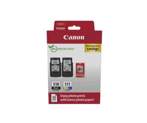 Canon PG-510/CL-511 (2970B017) Photo value pack Ink Cartridge Multipack, BK/CMY
