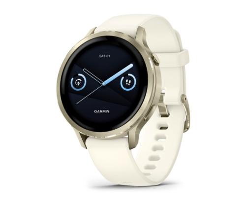 Garmin Venu 4 Smart Watch 41 mm Lunar Gold / Bone Silicone Band