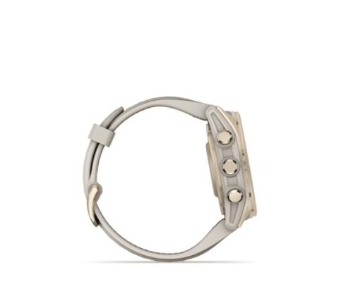 Garmin Fenix 8 Smart Watch 43 mm AMOLED Sapphire,Soft Gold,Fog grey/dark sandstone silicone band