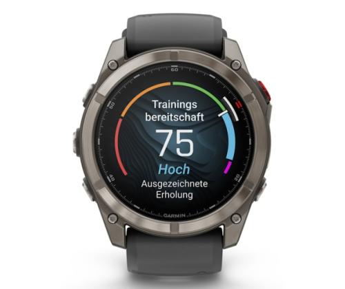 Garmin Fenix 8 Pro Smart Watch 51 mm AMOLED Sapphire, Titanium, Graphite/Black silicone band