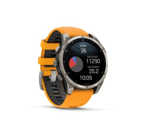 Garmin Fenix 8 Smart Watch 47 mm AMOLED Sapphire,Titanium,Spark orange/Graphite silicone band