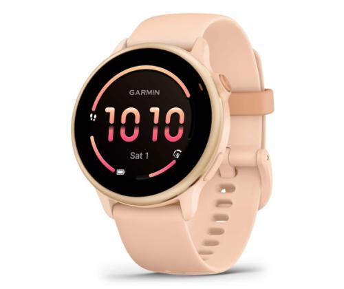 Garmin Vivoactive 6 Smart Watch 30.4 Metallic Pink Dawn with Pink Dawn Band