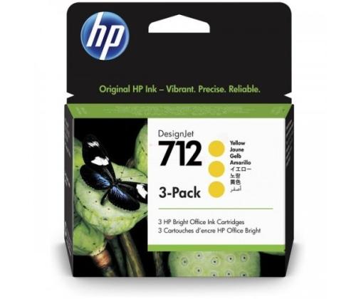 HP Ink No.712 Yellow tri-pack (3ED79A)